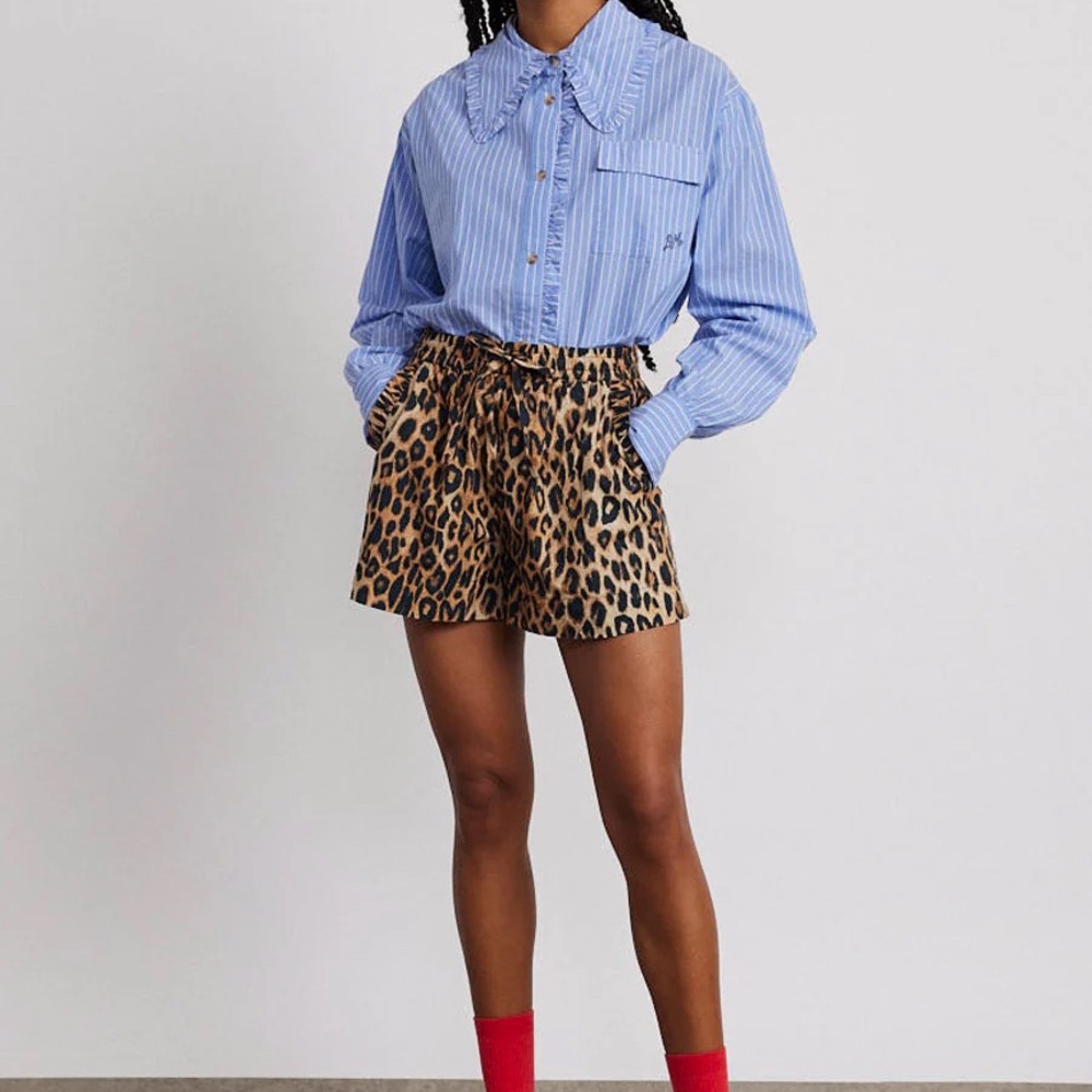 Damson Madder Leopard Pull On Shorts